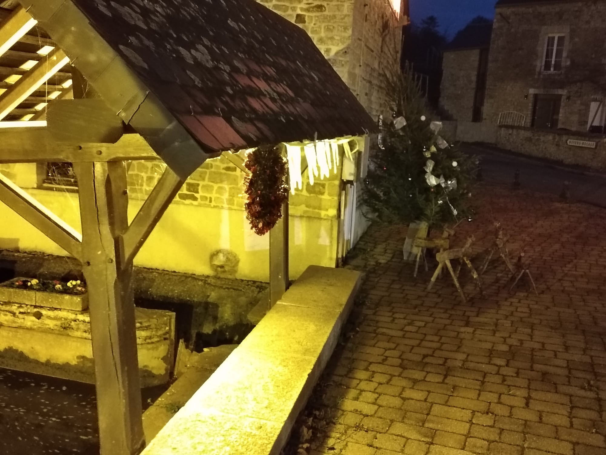 Arbre de noel devant la mairie de le locheur