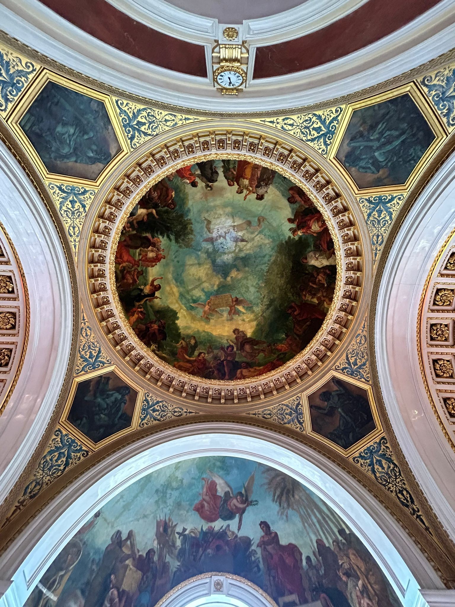 Peinture du plafond a l'entrée de la bibliothèque du sénat 2