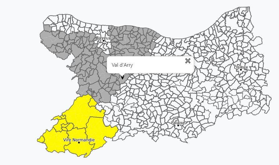 20221022 carte alerte secheresse du calvados