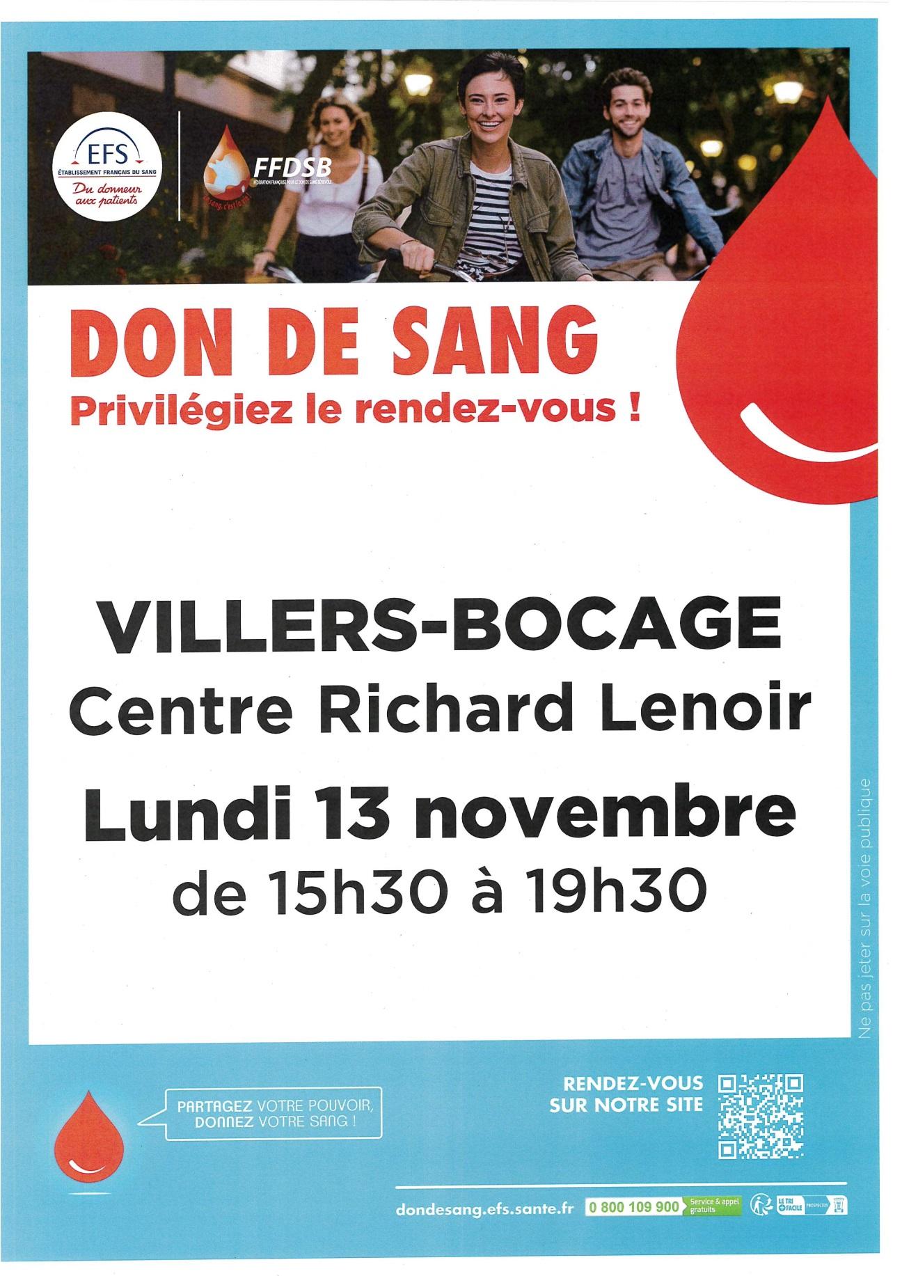 2023 11 08 don de sang le13 novembre