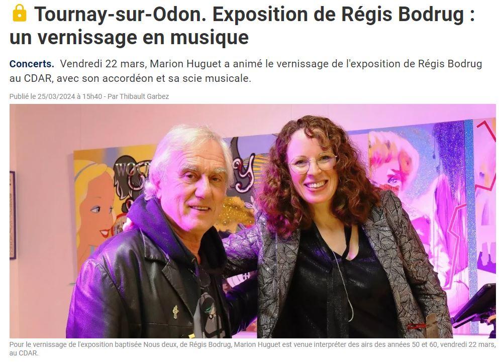 Exposition de Régis Bodrug vernissage en musique