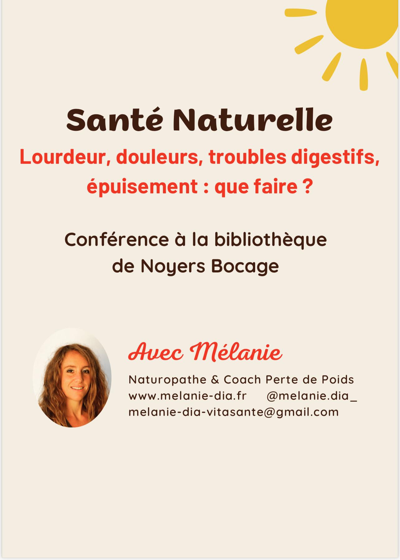 Affiche conference sante naturelle naturopathie mai 2024