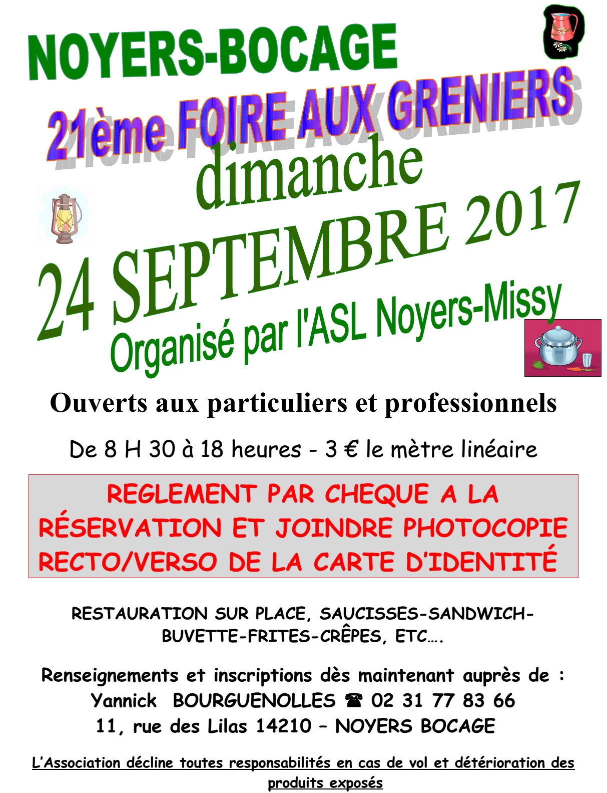 Affiche foire aux greniers 2017