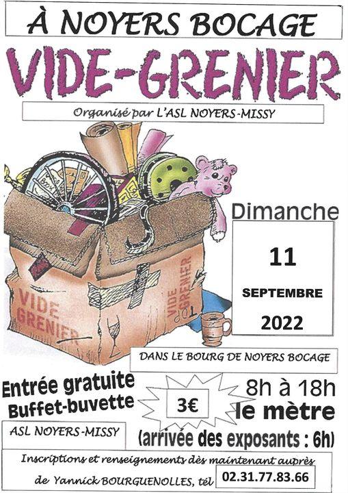 Affiche vide grenier 11 septembre 2022