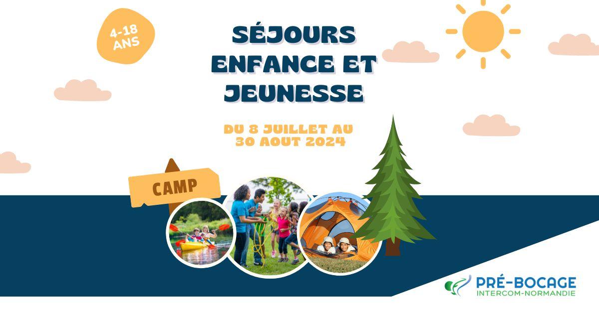 Bandeau fb de presentation du programme des sejours enfance et jeunesse de l ete 2024