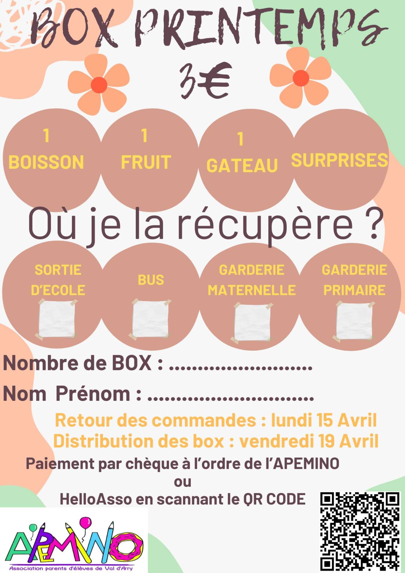 APEMINO : Box goûter de printemps