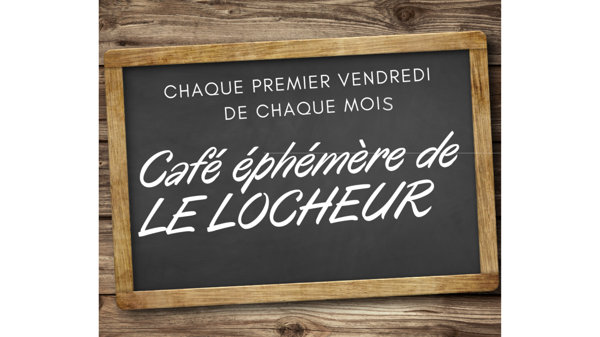 Annulation du café éphémère en décembre et janvier