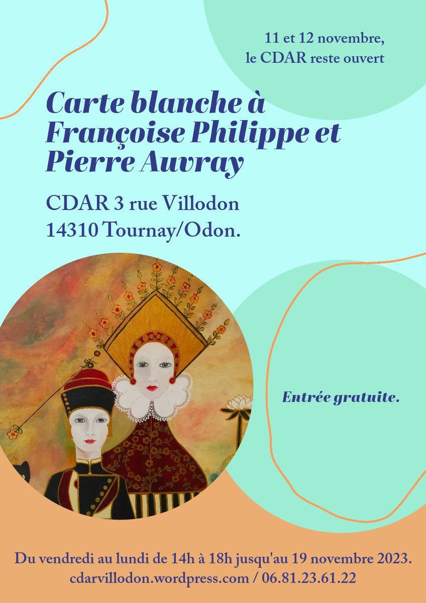 Cdar carte blanche vernissage le 4 et exposition du 3 au 19 novembre 2