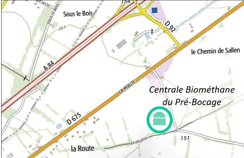 Emplacement centrale biomethane du pre bocage