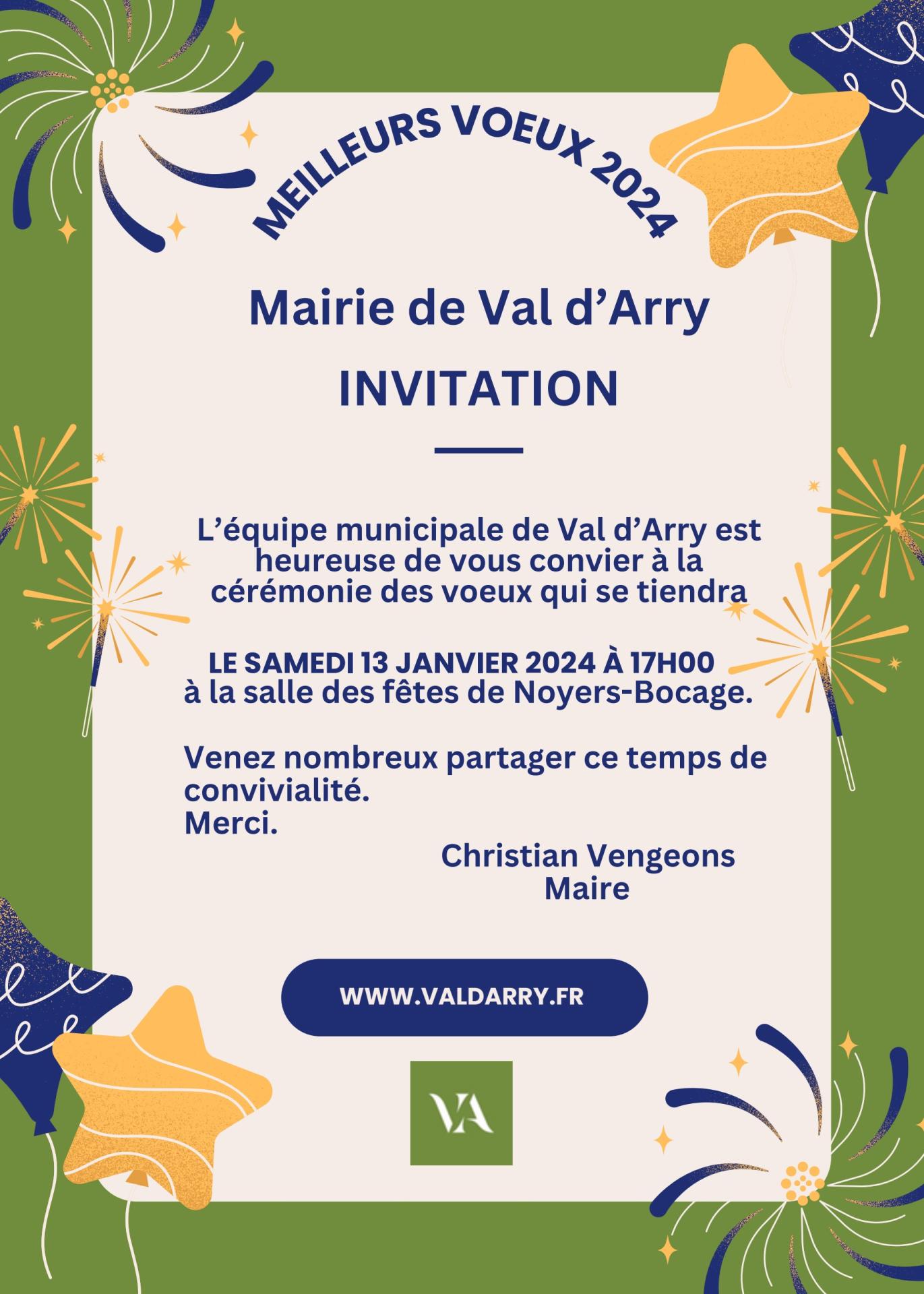 Invitation voeux 2024