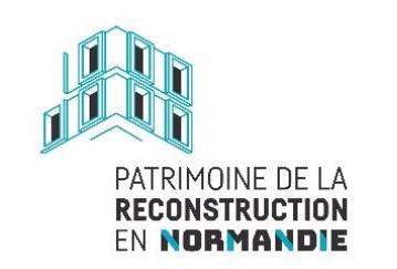 Logo patrimoine de la reconstruction en normandie